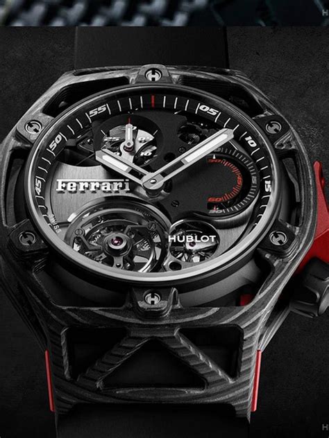 The Hublot Techframe Ferrari 70 years Tourbillon Chronograph 